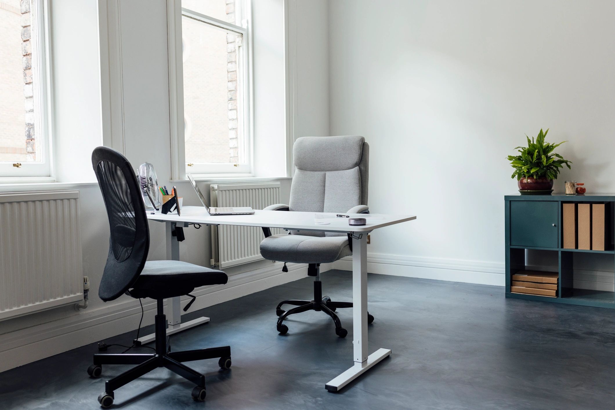 Clean small business office desk