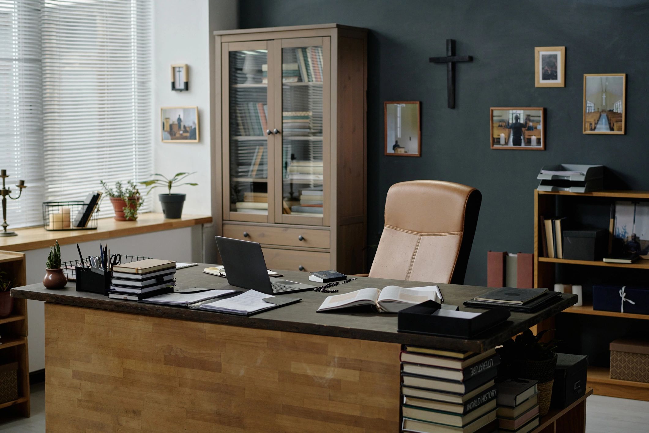 Professional bookkeeping office workspace